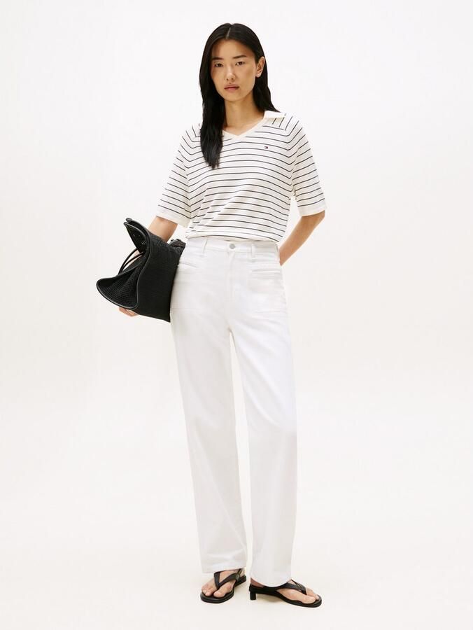 Tommy Hilfiger Gebreide trui CO JERSEY STCH POLO V-NK S S SWT - Foto 2