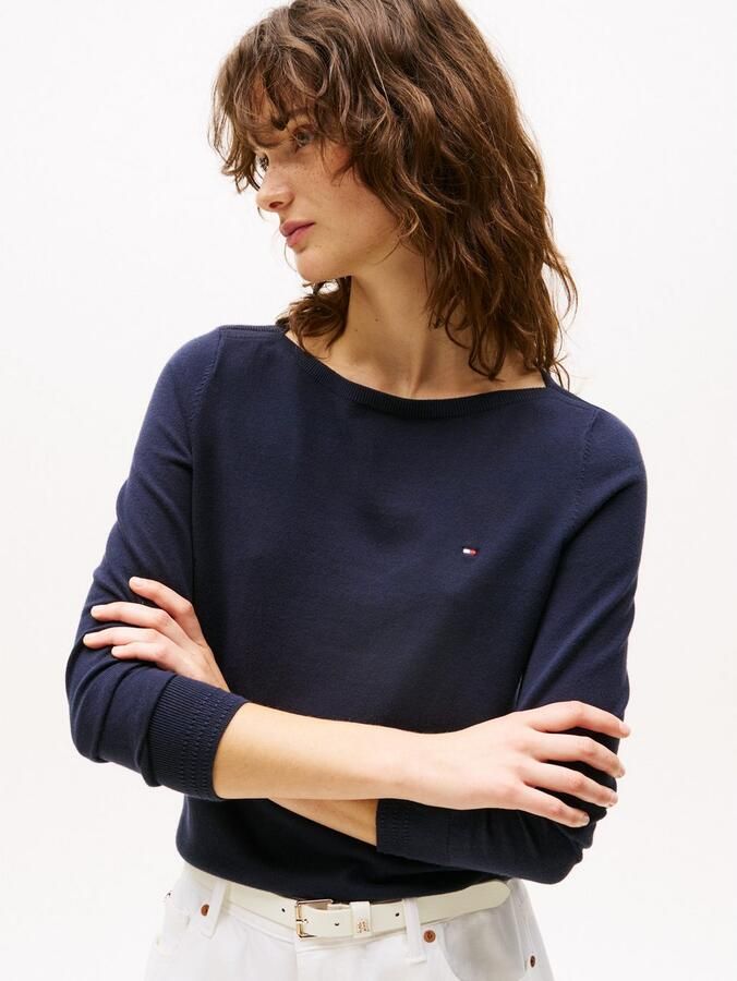 Tommy Hilfiger Gebreide trui CO JERSEY STITCH V-NK SWEATER - Foto 3