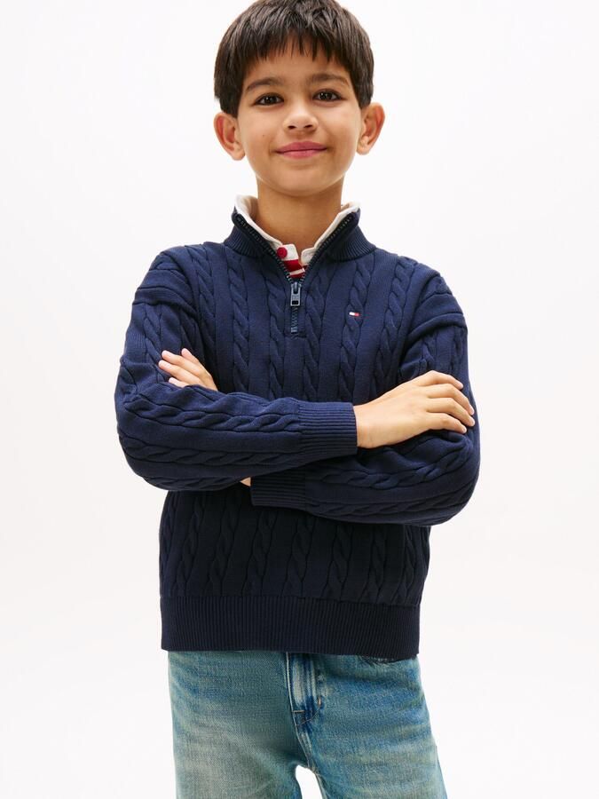 Tommy Hilfiger Teens Regular fit schipperstrui van puur katoen - Foto 6