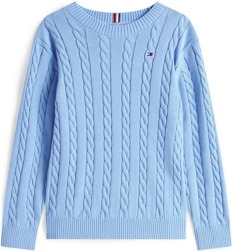 Tommy Hilfiger Gebreide trui COTTON CABLE SWEATER voor kinderen tot 16 jaar met kabelpatroon - Foto 2