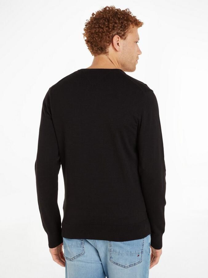 Tommy Hilfiger Gebreide trui ESSENTIAL COTTON V NECK met V-hals en borduursel - Foto 13