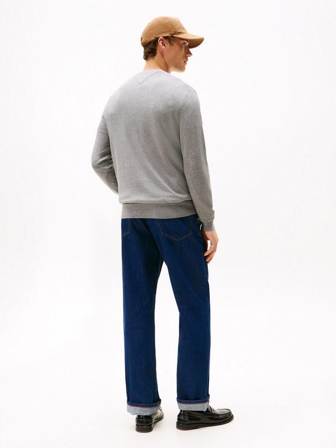 Tommy Hilfiger Gebreide trui ESSENTIAL COTTON V NECK met V-hals en borduursel - Foto 12