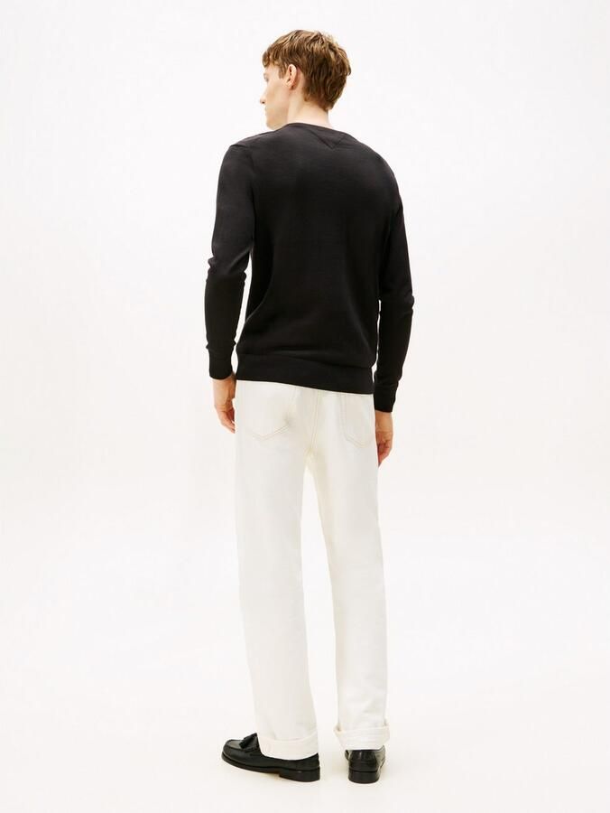 Tommy Hilfiger Gebreide trui ESSENTIAL COTTON V NECK met V-hals en borduursel - Foto 16