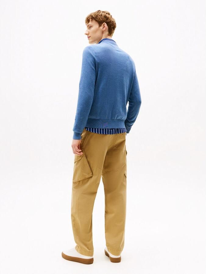 Tommy Hilfiger Gebreide trui ESSENTIAL COTTON V NECK met V-hals en borduursel - Foto 4