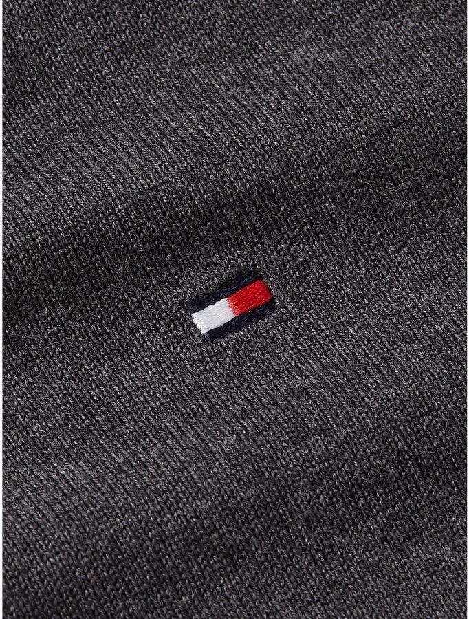 Tommy Hilfiger Gebreide trui ESSENTIAL COTTON V NECK met V-hals en borduursel - Foto 2
