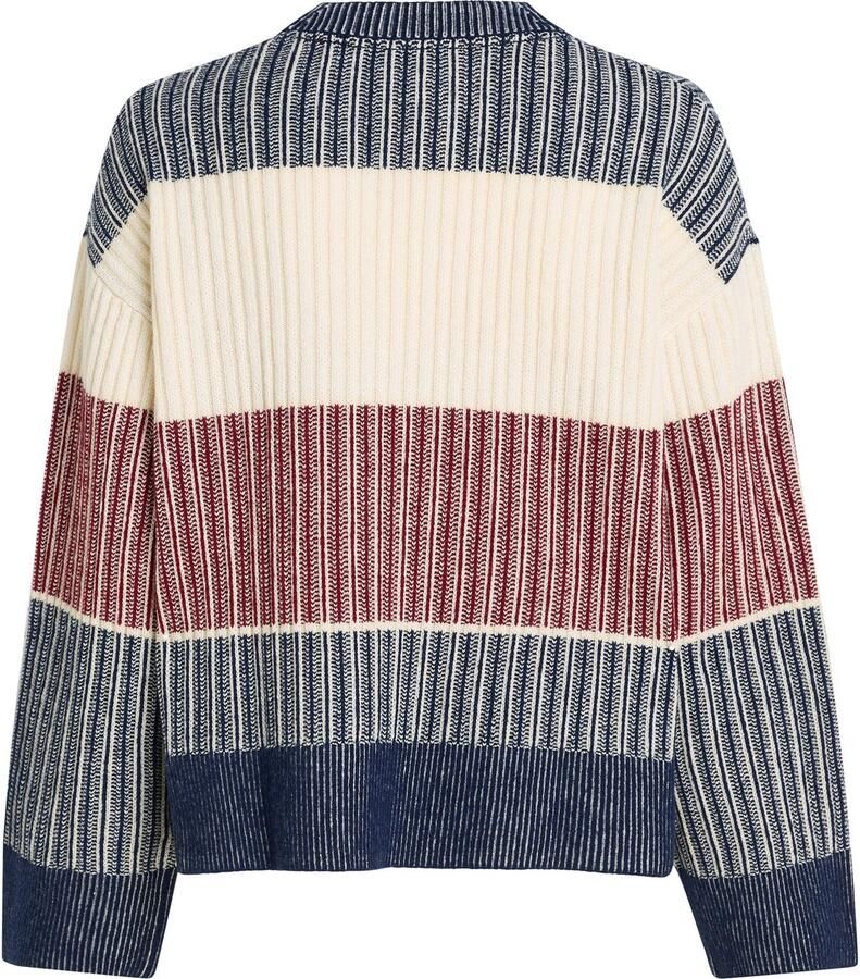 Tommy Hilfiger Gebreide trui GLOBAL STP ALL OVER SWEATER met global stripe (Global Serie TH VROUWEN) - Foto 2