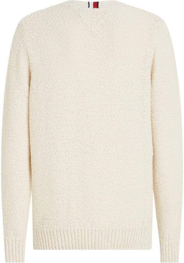 Tommy Hilfiger Gebreide trui SLUB YARN C NK met logoborduursel op de mouw - Foto 5