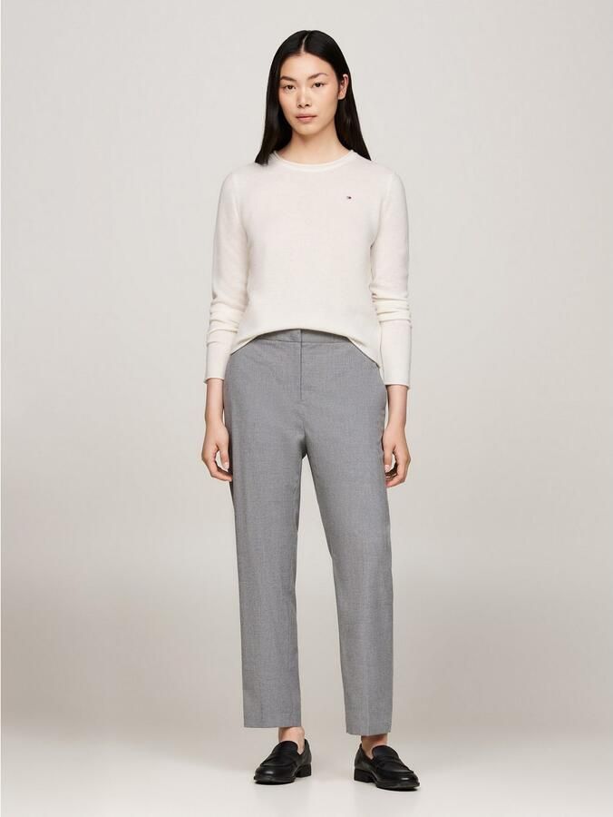 Tommy Hilfiger Gebreide trui SOFT WOOL C-NK SWEATER met logoborduring van 100% wol - Foto 3