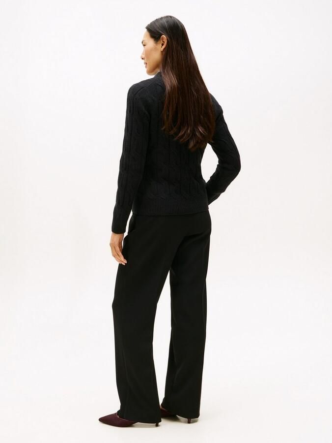 Tommy Hilfiger Gebreide trui SOFT WOOL CABLE C-NK met kabelpatroon van zuivere wol - Foto 5