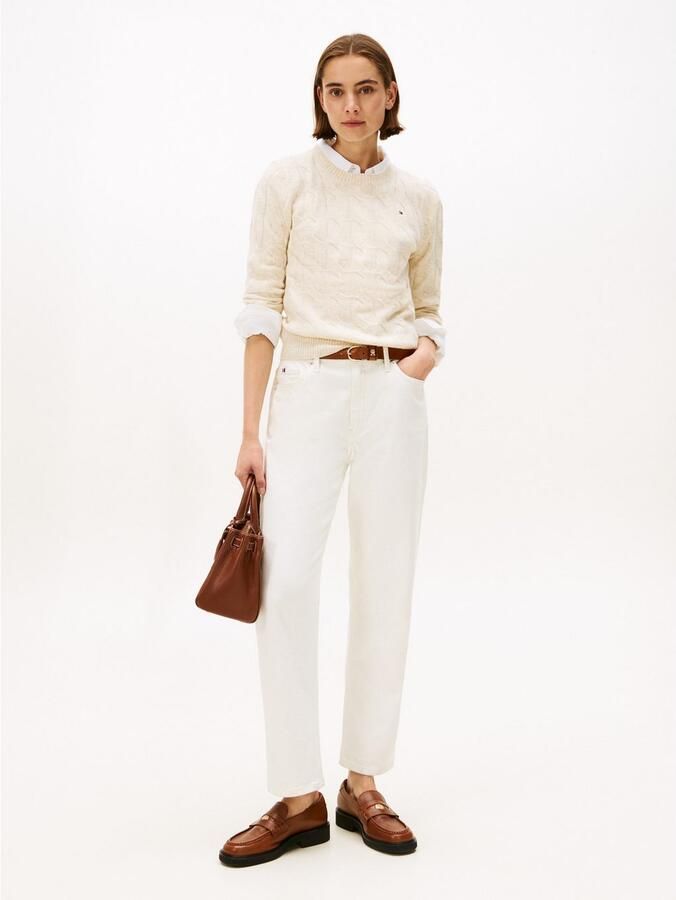 Tommy Hilfiger Gebreide trui SOFT WOOL CABLE C-NK met kabelpatroon van zuivere wol - Foto 3