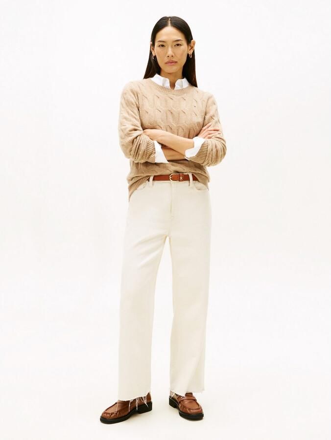 Tommy Hilfiger Gebreide trui SOFT WOOL CABLE C-NK met kabelpatroon van zuivere wol - Foto 3