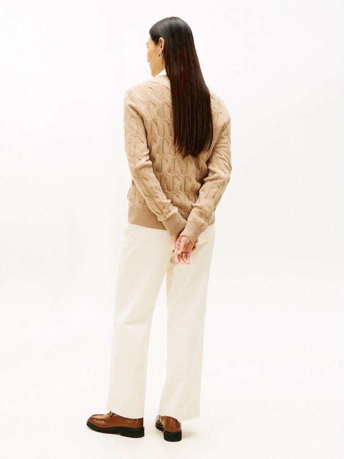 Tommy Hilfiger Gebreide trui SOFT WOOL CABLE C-NK met kabelpatroon van zuivere wol - Foto 4