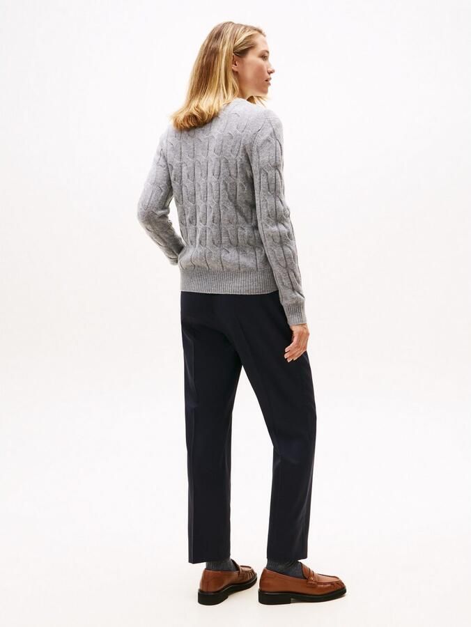Tommy Hilfiger Gebreide trui SOFT WOOL CABLE C-NK met kabelpatroon van zuivere wol - Foto 4