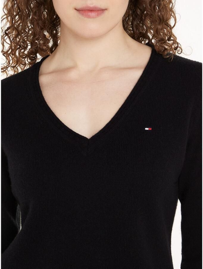 Tommy Hilfiger Pullover met afgeronde V-hals model 'SOFT WOOL' - Foto 2