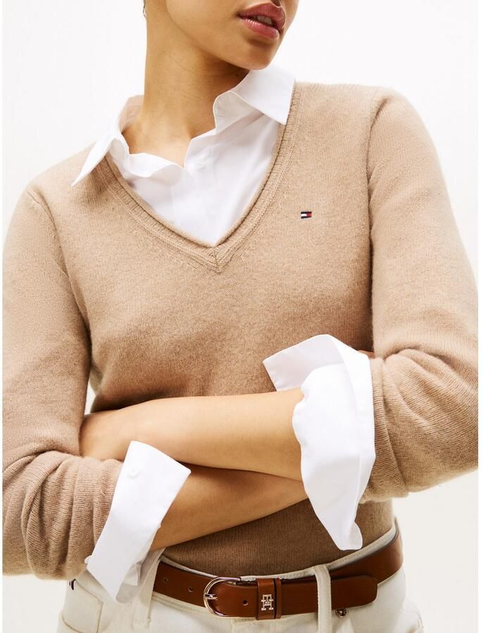 Tommy Hilfiger Slim fit gebreide pullover van zuivere wol - Foto 2