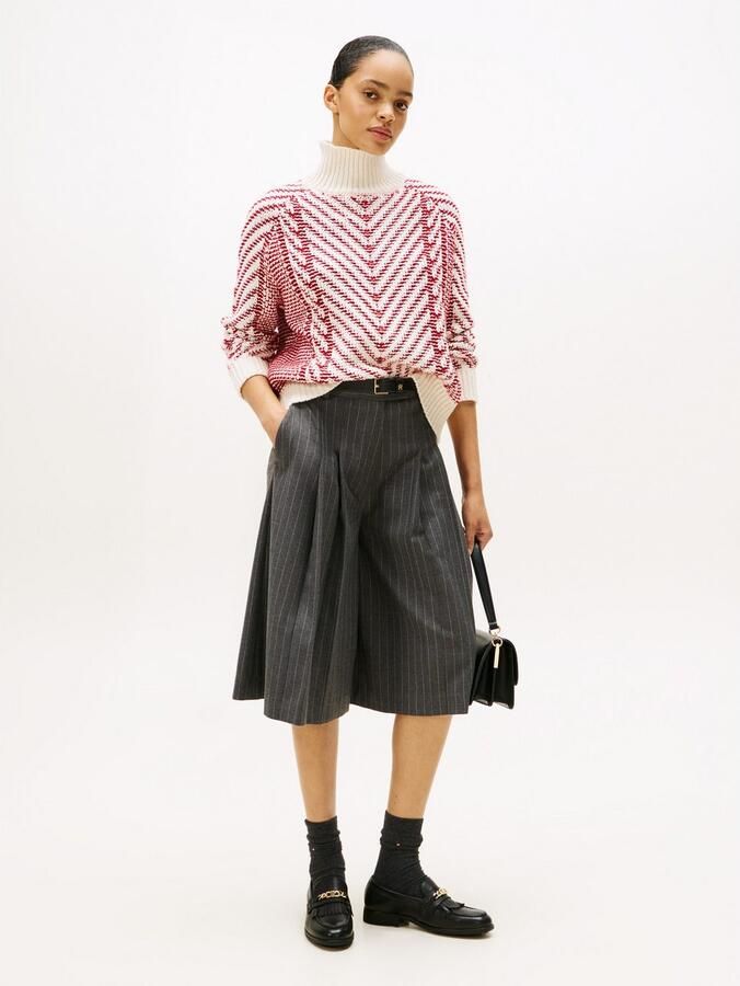 Tommy Hilfiger Gebreide trui TEXTURED CABLE MOCK-NK LS SWT - Foto 3