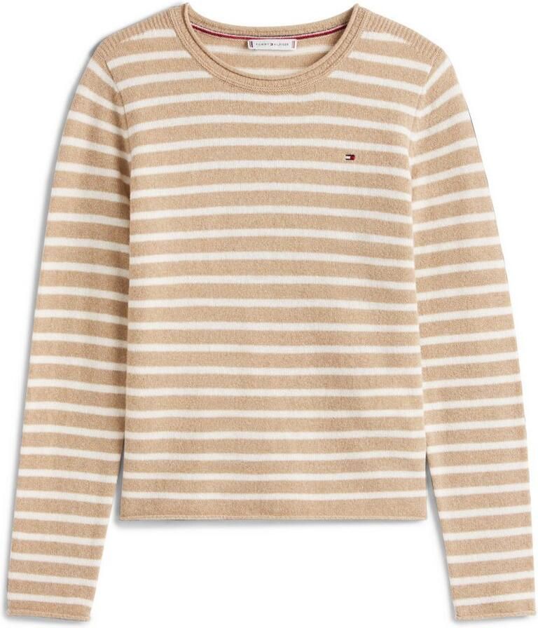 Tommy Hilfiger Slim fit gebreide pullover van zuivere wol