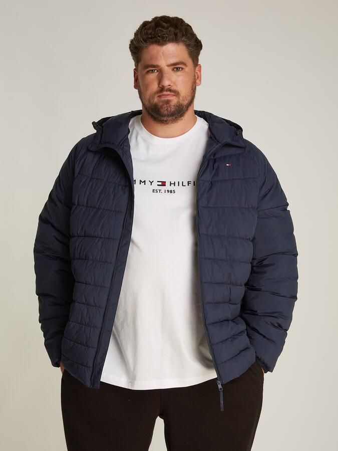 Tommy Hilfiger Gewatteerde jas BT-MIX QUILT HOODED JACKET-B in grote maten logoborduring - Foto 5