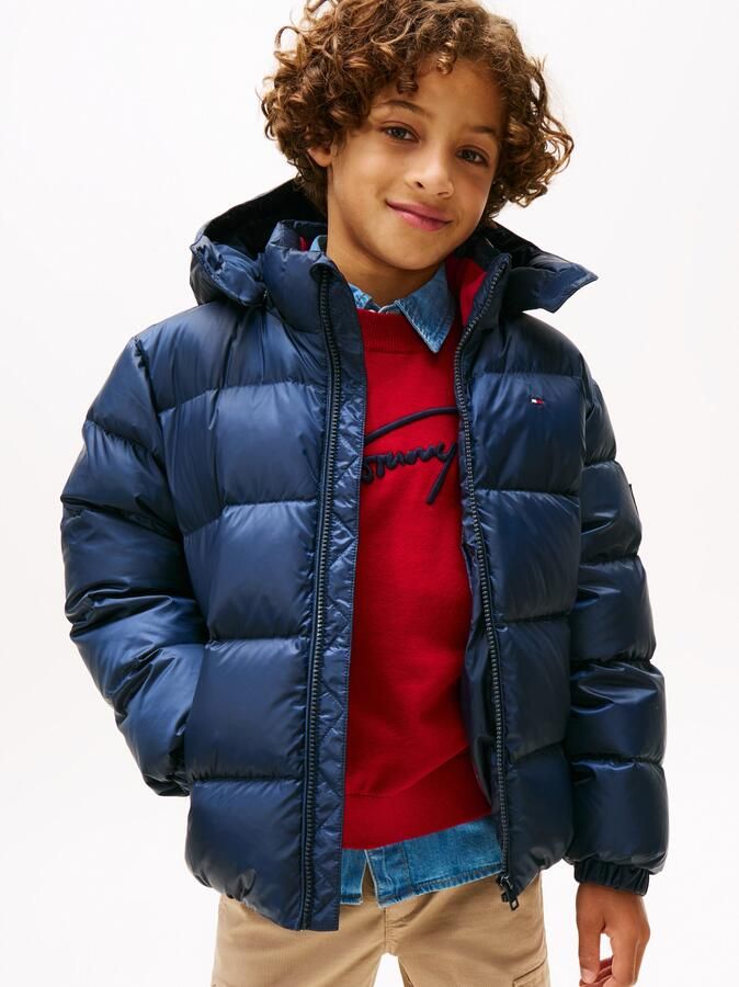 Tommy Hilfiger Teens Regular fit donsjack met doorgestikte naden - Foto 5