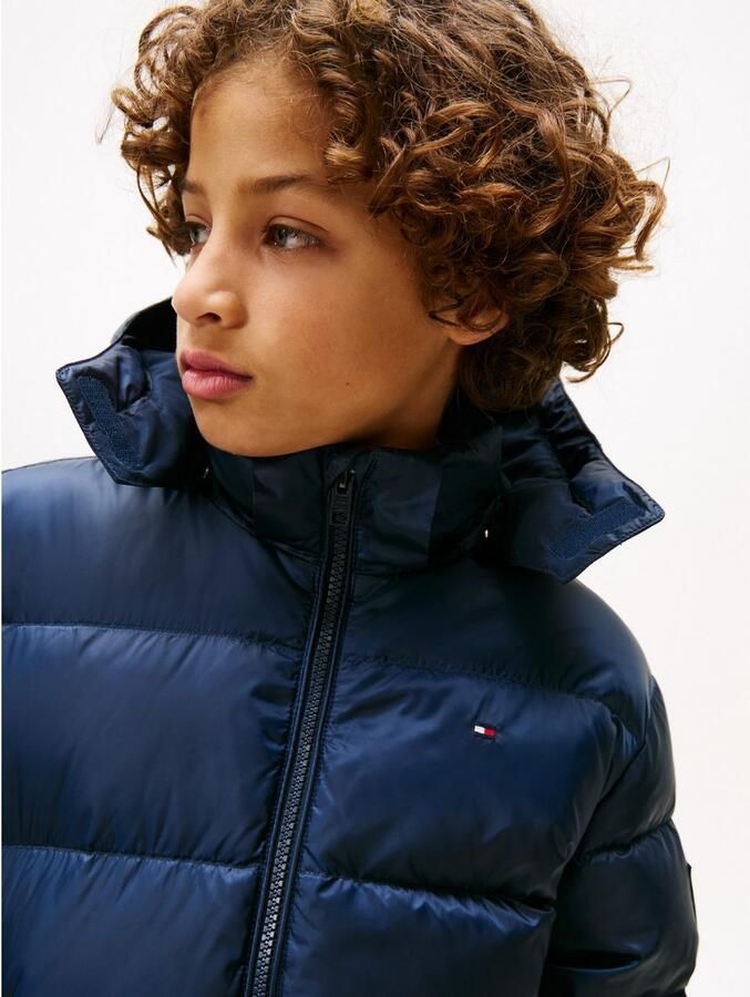 Tommy Hilfiger Teens Regular fit donsjack met doorgestikte naden - Foto 2
