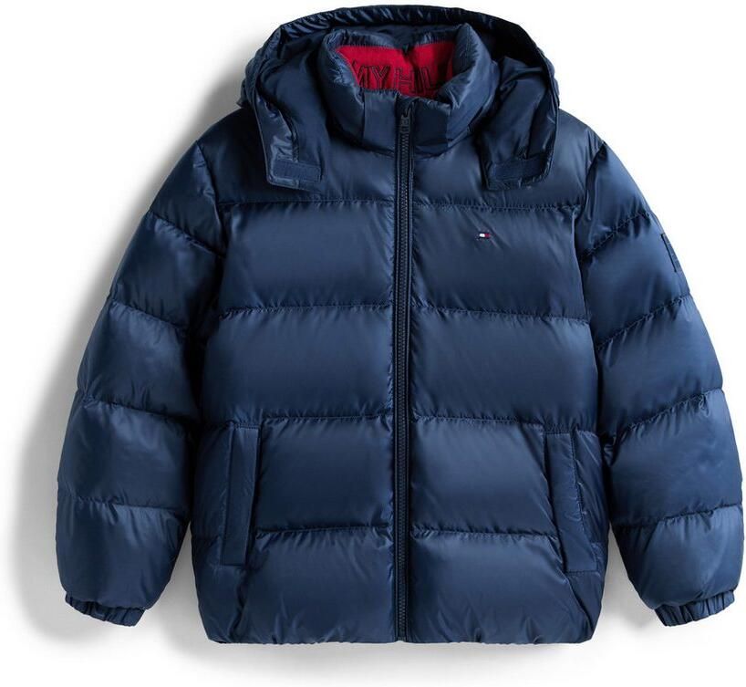 Tommy Hilfiger Teens Regular fit donsjack met doorgestikte naden