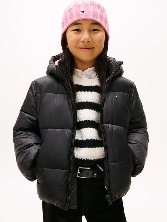 Tommy Hilfiger Gewatteerde jas HOODED SHINY PUFFER JACKET - Foto 7