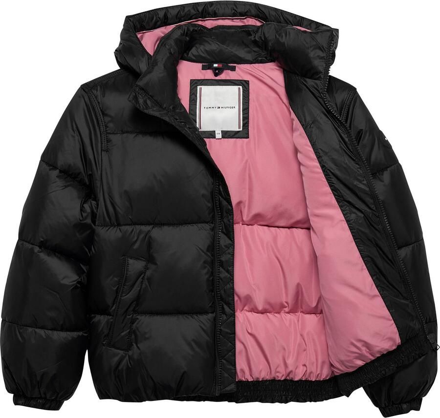 Tommy Hilfiger Gewatteerde jas HOODED SHINY PUFFER JACKET - Foto 3