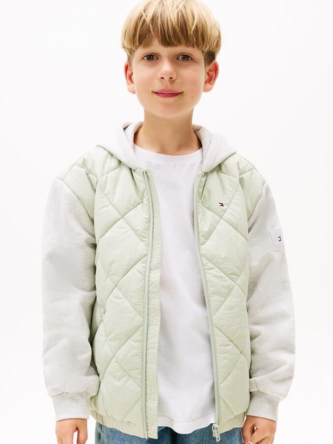 Tommy Hilfiger Gewatteerde jas MIX MEDIA QUILTED JACKET voor kinderen tot 16 jaar materiaalmix - Foto 7
