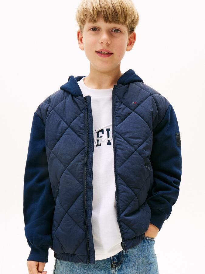 Tommy Hilfiger Gewatteerde jas MIX MEDIA QUILTED JACKET voor kinderen tot 16 jaar materiaalmix - Foto 6