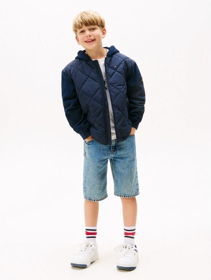 Tommy Hilfiger Gewatteerde jas MIX MEDIA QUILTED JACKET voor kinderen tot 16 jaar materiaalmix - Foto 3