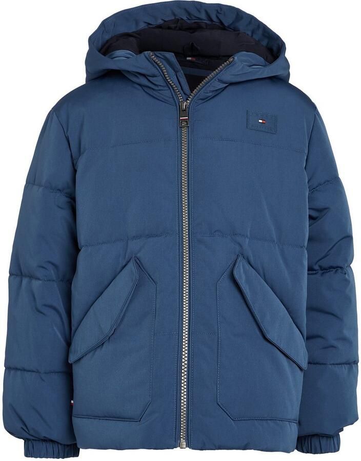 Tommy Hilfiger Gewatteerde jas MONOTYPE PADDED PUFFER JACKET Baby tot 2 jaar met capuchon elastiek aan de mouw - Foto 2