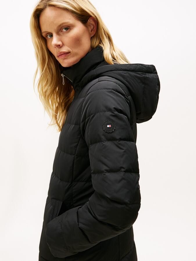 Tommy Hilfiger Slim fit lange donsjas met afneembaar imitatiebont - Foto 5