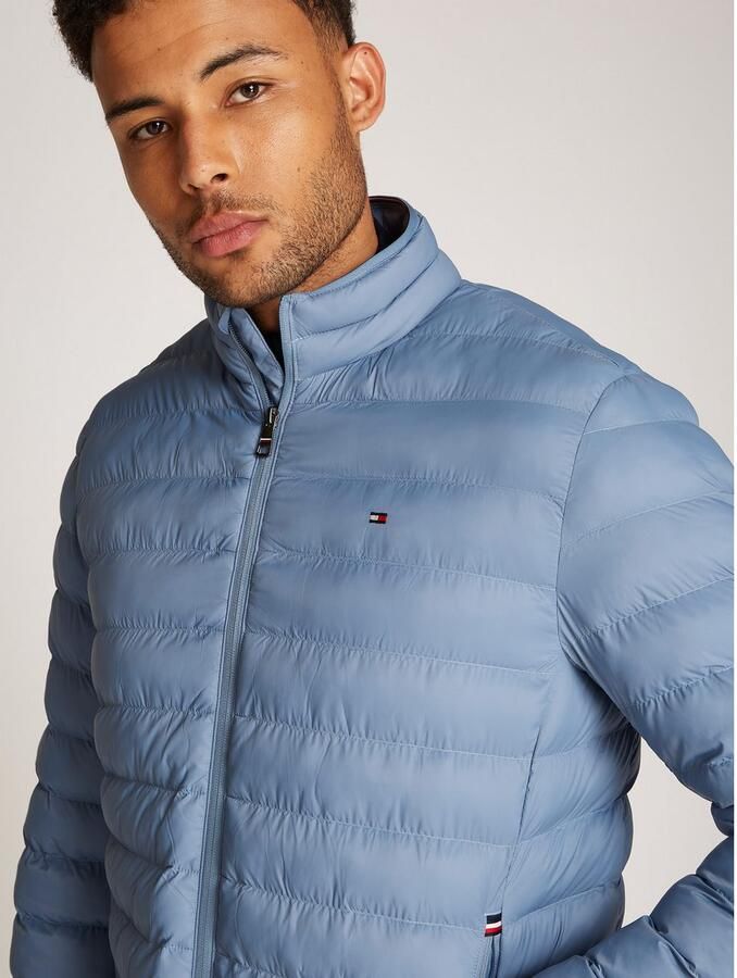 Tommy Hilfiger Gewatteerde jas PACKABLE RECYCLED JACKET Overgangsjas met logoborduursel - Foto 3