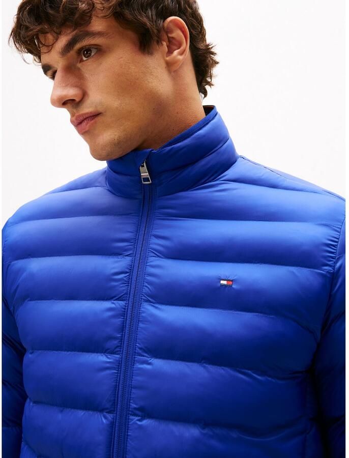 Tommy Hilfiger Gewatteerde jas PACKABLE RECYCLED JACKET Overgangsjas met logoborduursel