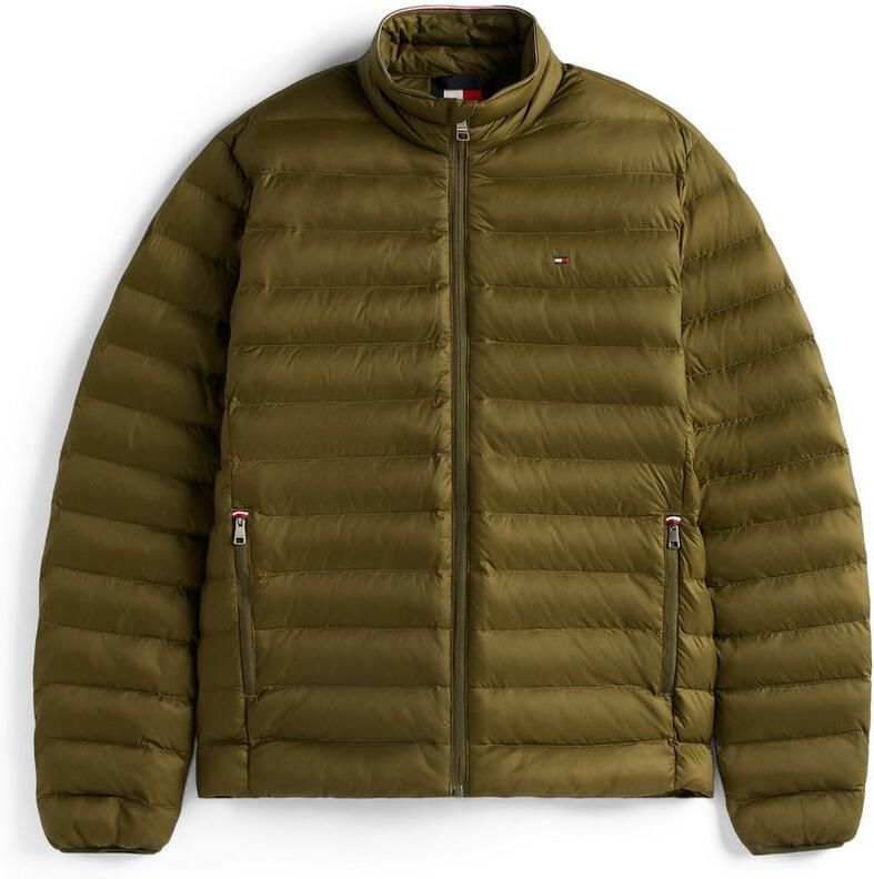 Tommy Hilfiger Gewatteerde jas PACKABLE RECYCLED JACKET Overgangsjas met logoborduursel