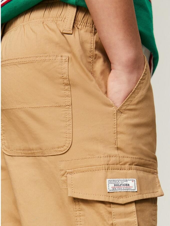 Tommy Hilfiger Geweven broek CARGO WOVEN PANTS Kinderen tot 16 jaar cargotassen elastische tailleband