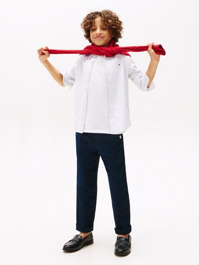 Tommy Hilfiger Geweven broek LINEN VISCOSE PANT met koord logo borduursel - Foto 2