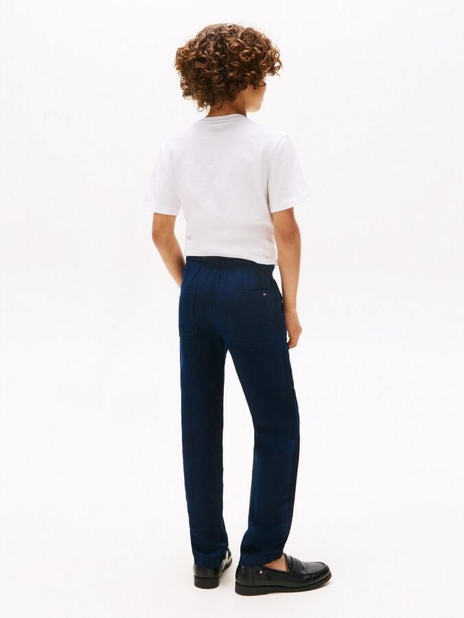 Tommy Hilfiger Geweven broek LINEN VISCOSE PANT met koord logo borduursel - Foto 3
