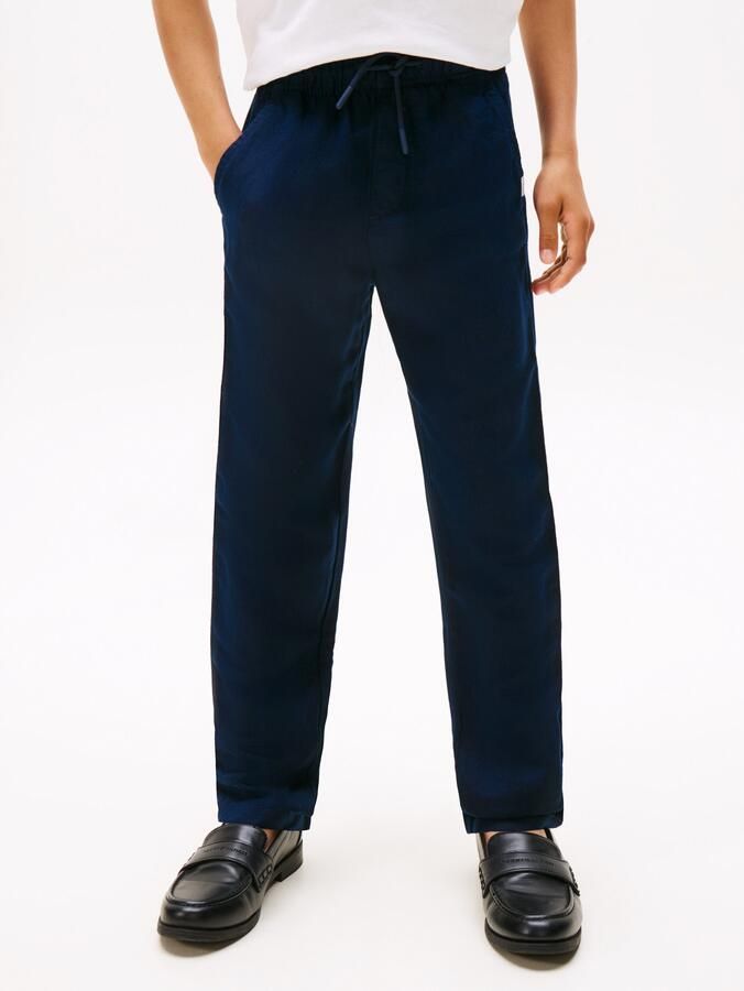 Tommy Hilfiger Geweven broek LINEN VISCOSE PANT met koord logo borduursel - Foto 4