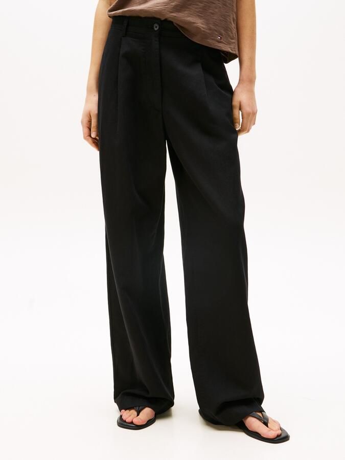 Tommy Hilfiger Geweven broek TENCEL LINEN WIDE LEG PANT - Foto 5