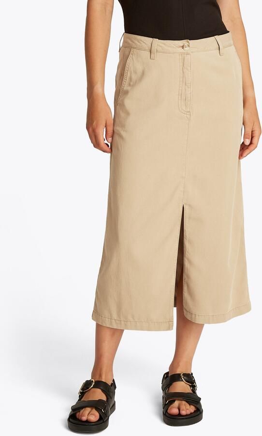 Tommy Hilfiger Chinorok in midilengte van een mix van lyocell en katoen - Foto 6