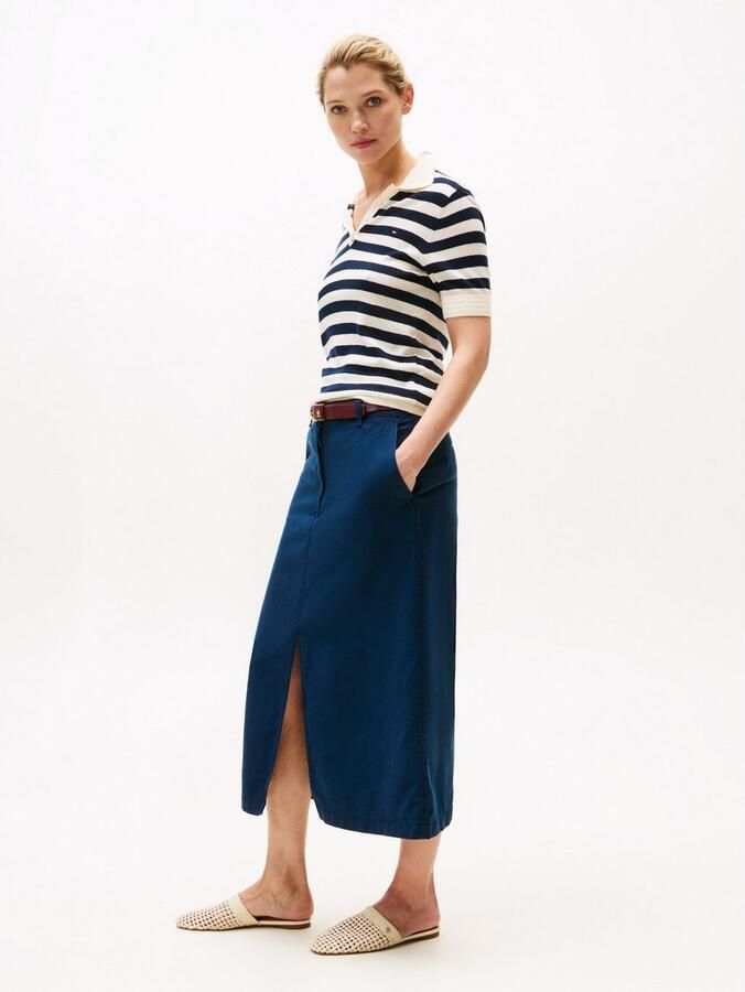 Tommy Hilfiger Geweven rok CO TENCEL MIDI SKIRT - Foto 4