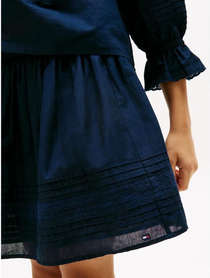 Tommy Hilfiger Geweven rok EMBROIDERED TAPE SKIRT voor kinderen tot 16 jaar met borduursel - Foto 3
