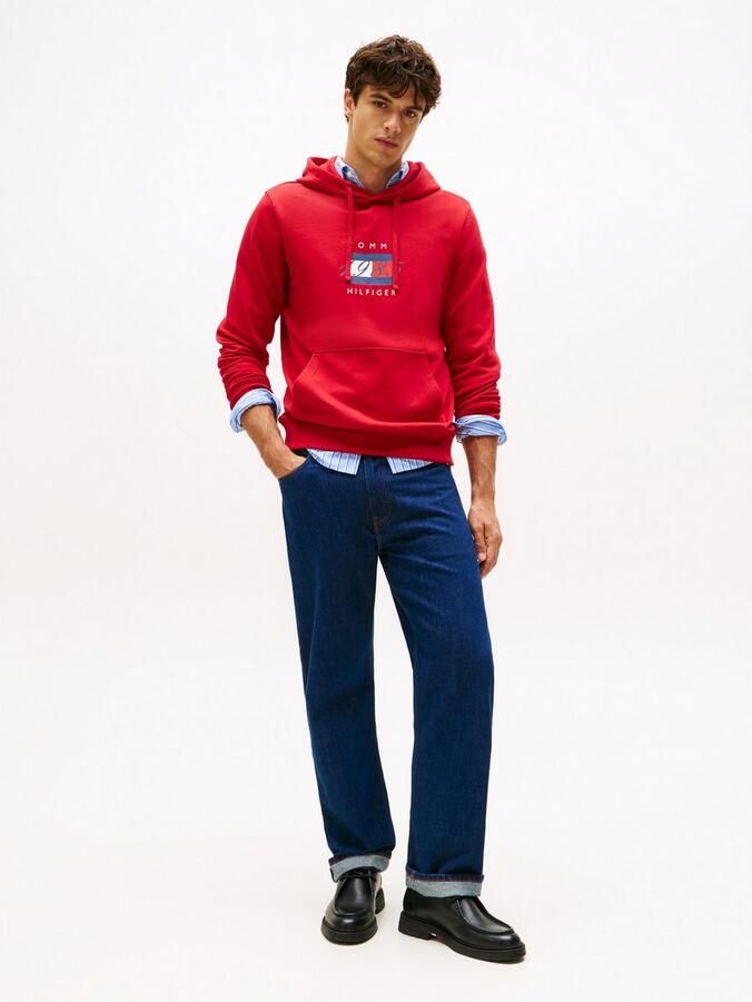 Tommy Hilfiger Hoodie LINEAR FLAG GRAPHIC Regular Fit hoodie capuchon met tunnelkoord - Foto 2
