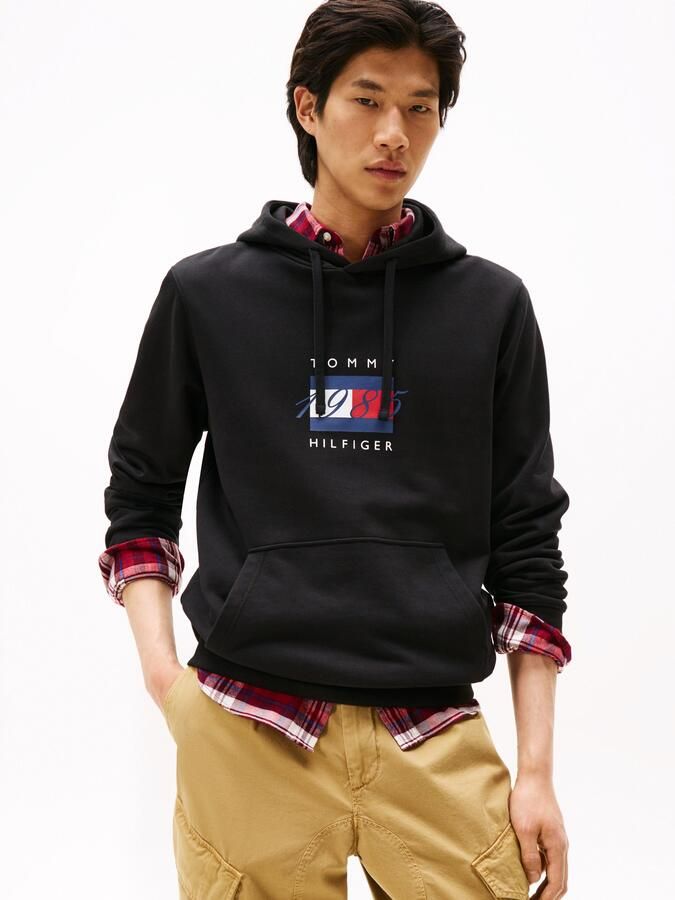 Tommy Hilfiger Hoodie LINEAR FLAG GRAPHIC Regular Fit hoodie capuchon met tunnelkoord - Foto 5