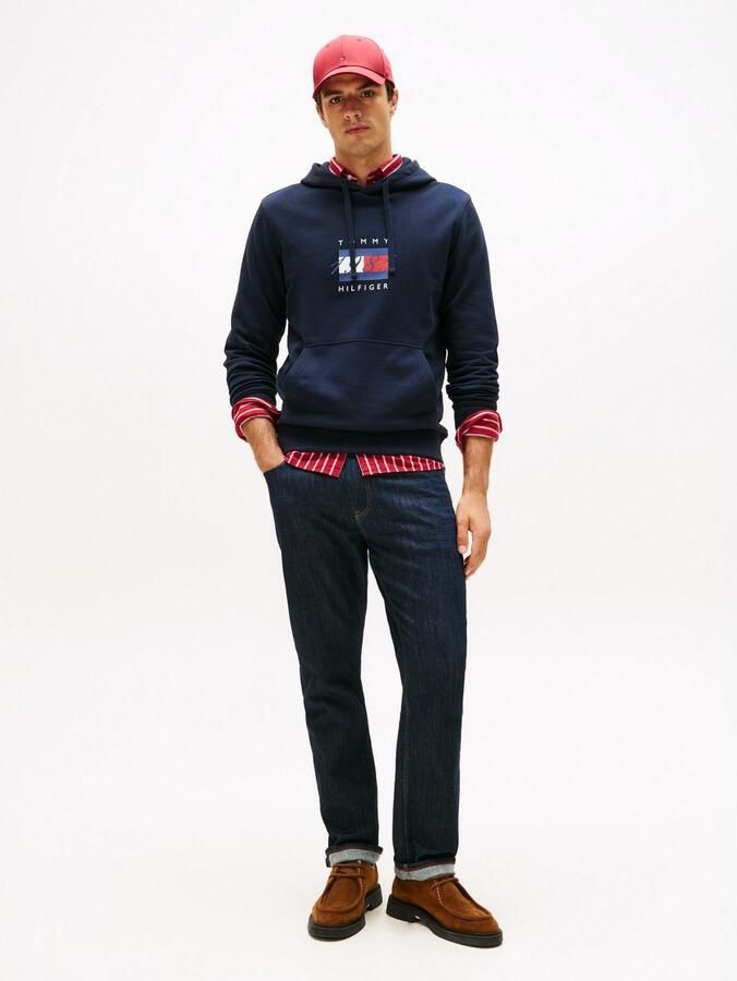 Tommy Hilfiger Hoodie LINEAR FLAG GRAPHIC Regular Fit hoodie capuchon met tunnelkoord - Foto 2