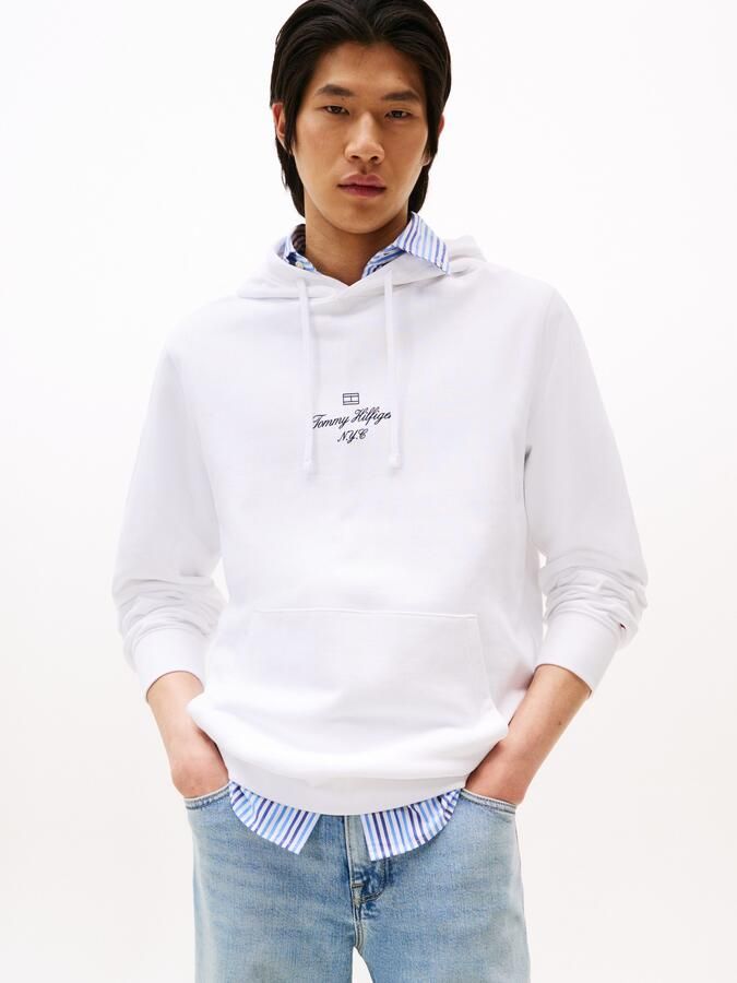 Tommy Hilfiger Hoodie OUTLINE FLAG SCRIPT HOODIE met contrastkleurig borduursel - Foto 8