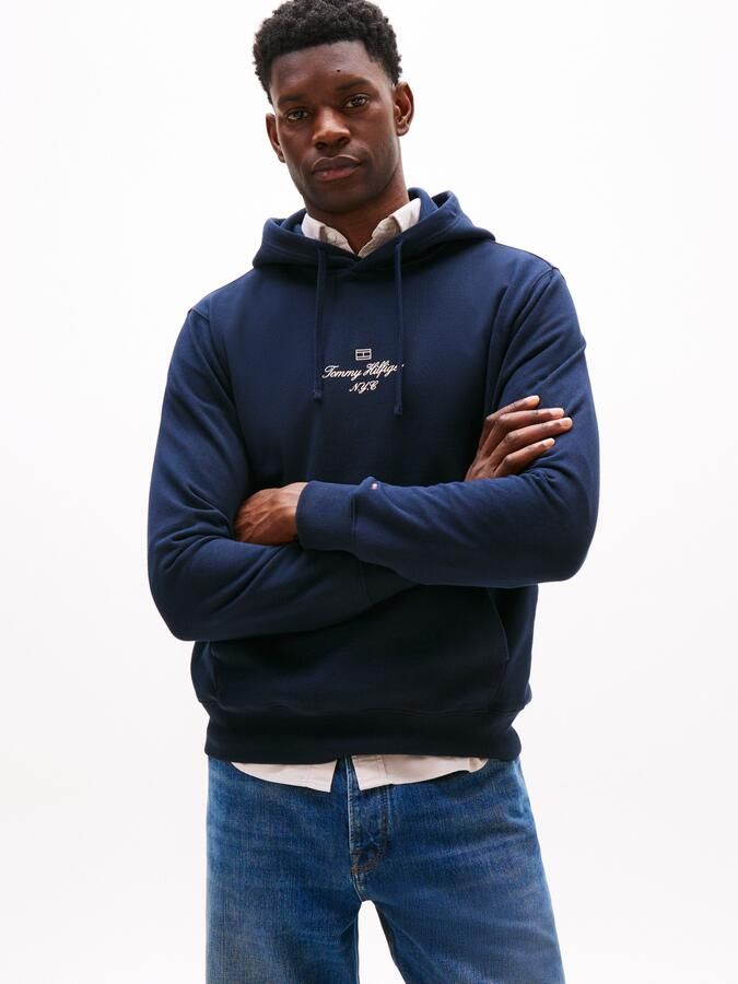 Tommy Hilfiger Hoodie OUTLINE FLAG SCRIPT HOODIE met contrastkleurig borduursel - Foto 4