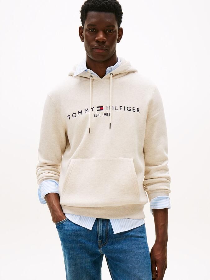 Tommy Hilfiger Hoodie TOMMY LOGO HOODY met capuchon en kangoeroezak effen casual regular fit katoenmix capuchon - Foto 3