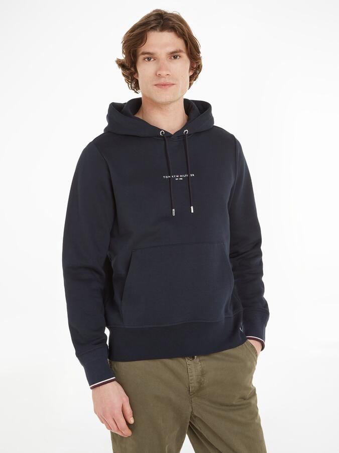 Tommy Hilfiger Hoodie TOMMY LOGO TIPPED HOODY Tommy-Tape binnen aan de halsopening Vlag-Stiksel op de Mouw - Foto 16